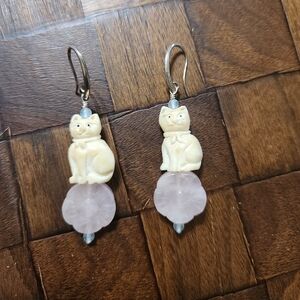 Vintage cat earrings
